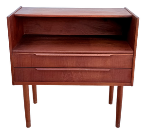 Danish Bedside Table in Teak Veneer, 1960s