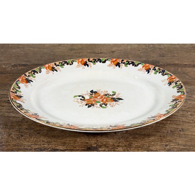 Late 19th Century Antique John Haddock & Sons Royal Vitreous Majestic Pattern Serving Platter For Sale - Image 5 of 7