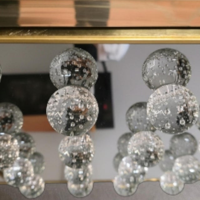 Handcrafted Brass and Mirror Sideboard with 120 Murano Spheres from Justfurnituress SRL For Sale - Image 4 of 11