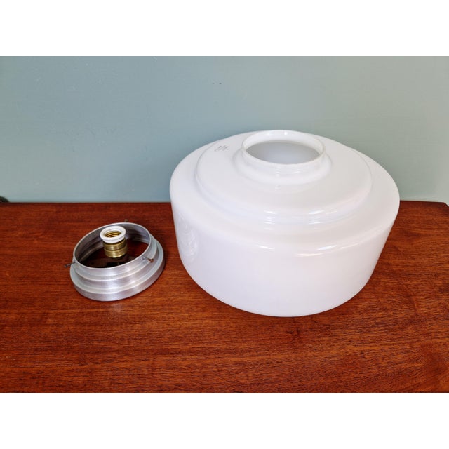 Large Art Deco Phililite Series Ceiling Light in White Opaline Glass from Philips, 1930s For Sale - Image 12 of 14