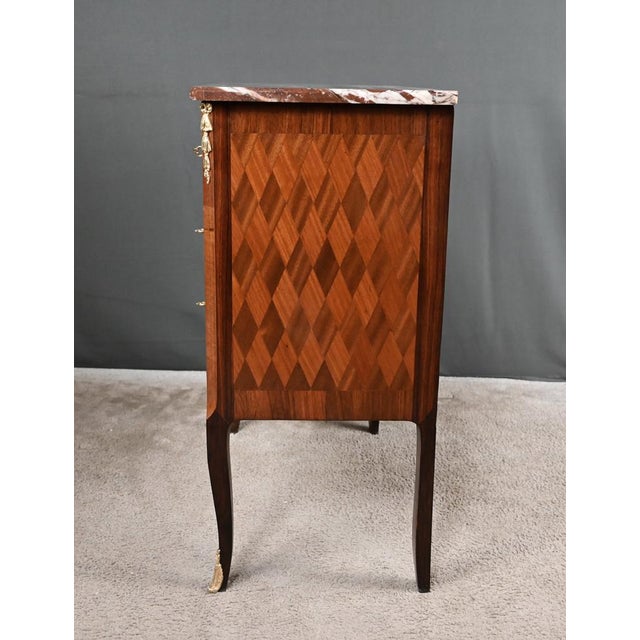 Louis XV Transitional Marquetry Commode, 20th Century For Sale - Image 14 of 18