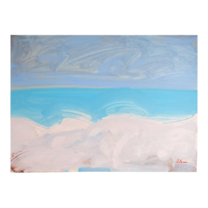 1980s “Hatteras Sands” Acrylic on Paper Landscape Painting by Harry Hilson