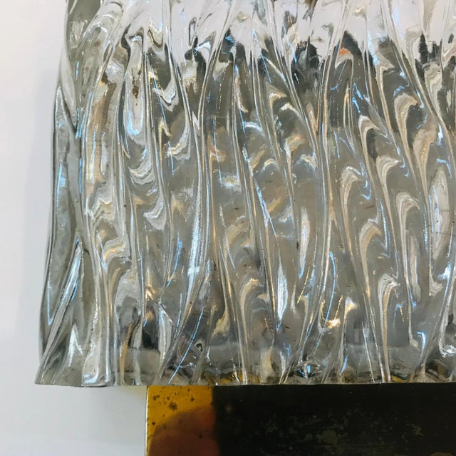 Transparent Maison Arlus French 1960s Glass Wall Light For Sale - Image 8 of 12