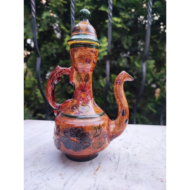 Art Deco Ceramic Jug Carafe, Hutsul, 1920s For Sale - Image 11 of 11