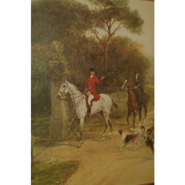Set of Four Vintage Fox Hunt Scene Framed Prints For Sale - Image 10 of 18