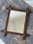 Early 20th Century Antique Walnut Cross-Hatch Framed Mirror With Porcelain + Brass Cabochon Details, Circa Early 20th Century For Sale - Image 5 of 13