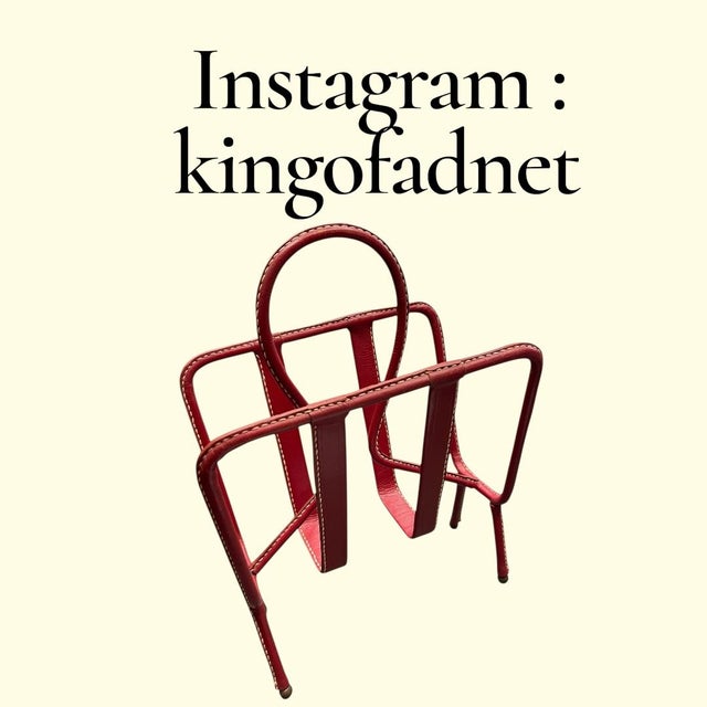 Magazine Rack by Jacques Adnet, 1950s For Sale - Image 7 of 10