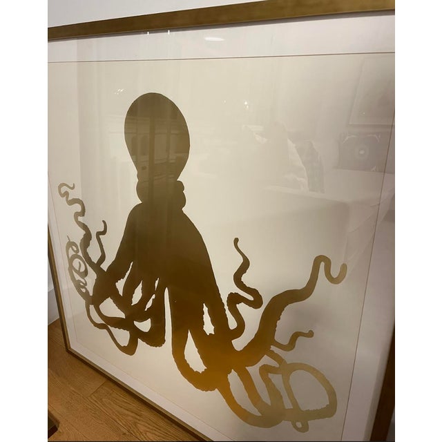 Framed Gold Leaf Octopus Print Extra Large For Sale - Image 4 of 8