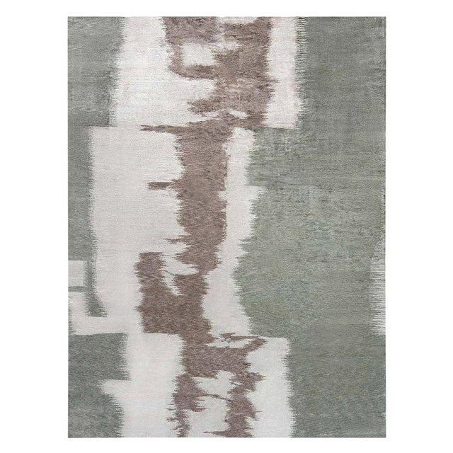 Mimosa Design Abstract Modern Wool Rug by Doris Leslie Blau For Sale