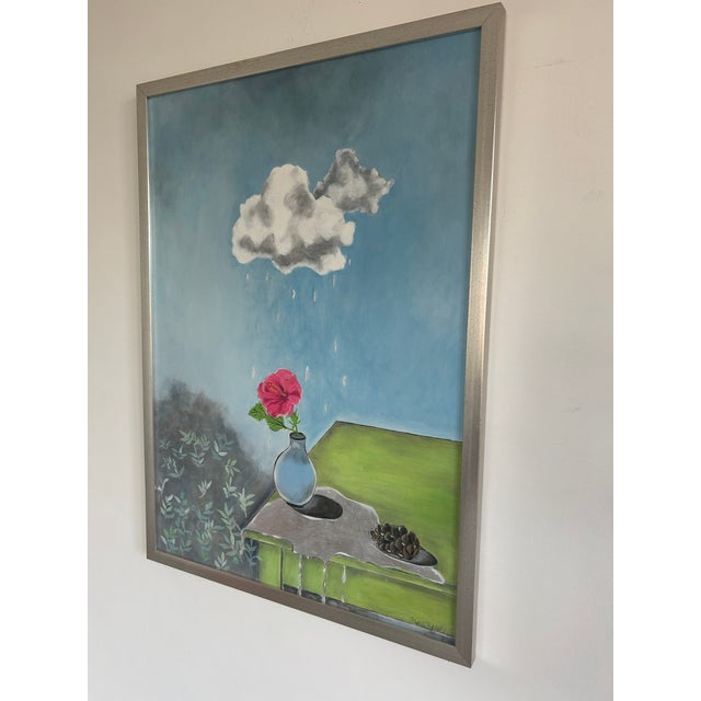 Fractal Cloud Surrealism Oil Painting For Sale - Image 4 of 8