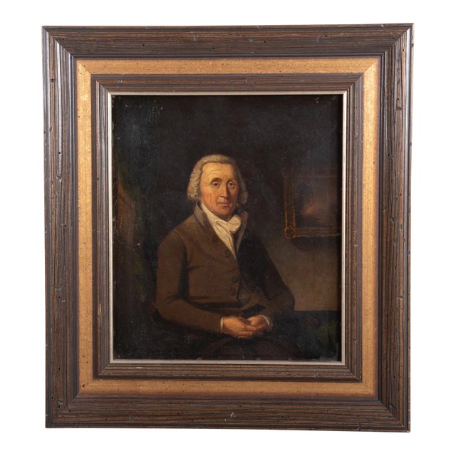Original 18th C Portrait of a English Gentleman, Oil on Canvas by John Hoppner (Signed) For Sale