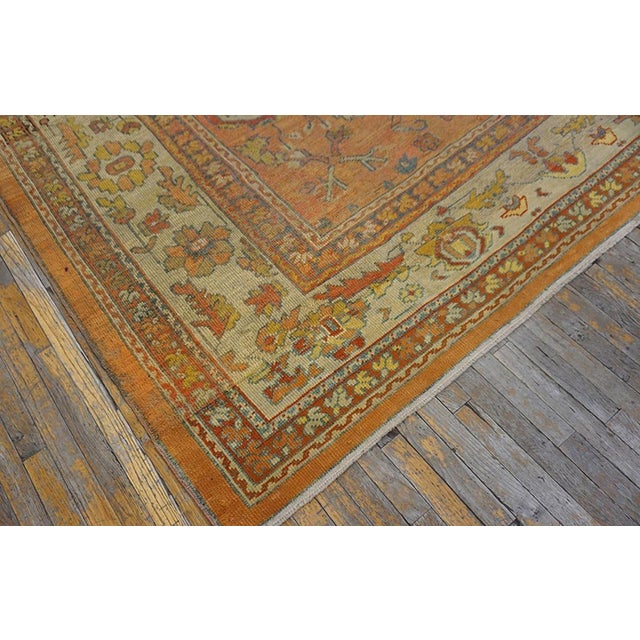 Graceful Antique Turkish Oushak Small Rug With Subtle Pastel Allover Design For Sale - Image 11 of 12