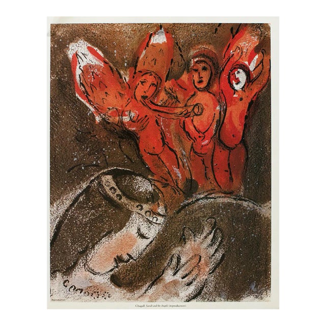 1987 After Marc Chagall "Sarah and the Angels", Second Edition Full-Color Print For Sale