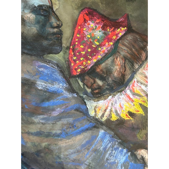 NEW COLLECTION! This is a stunning Original Mixed Media Painting on Paper by Listed New York Artist, Josef Presser...