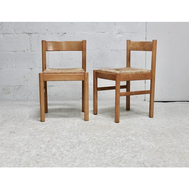 Set of Vintage French Straw Chairs, 1960 For Sale - Image 9 of 16