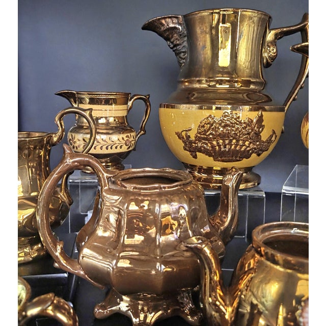 19th Century Antique English Copper Lustreware Collection- 12 Piece Set For Sale - Image 14 of 18