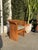 Mid 20th Century Vintage Curved Slat Teak Wood Lounge Chair For Sale - Image 5 of 11