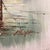 Original Mid 20th Century Painting on Canvas Fishing Harbor Scene Signed Framed For Sale - Image 11 of 12