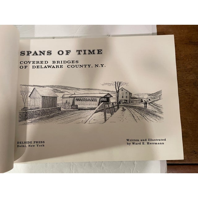 Printmaking Materials Covered Bridges of Delaware County, New York - Spans of Time by Ward Herrmann - Coffee Table Book For Sale - Image 7 of 11