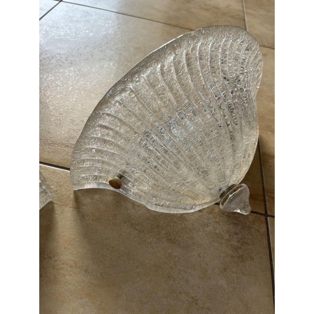 Murano Glass Wall Lamps in the style of Barovier & Toso, 1970s, Set of 2 For Sale - Image 7 of 11