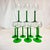 Mid 20th Century Mid 20th Century French Hollywood Regency Bottle Green Stem Wine Glasses - Set of 10. For Sale - Image 5 of 9