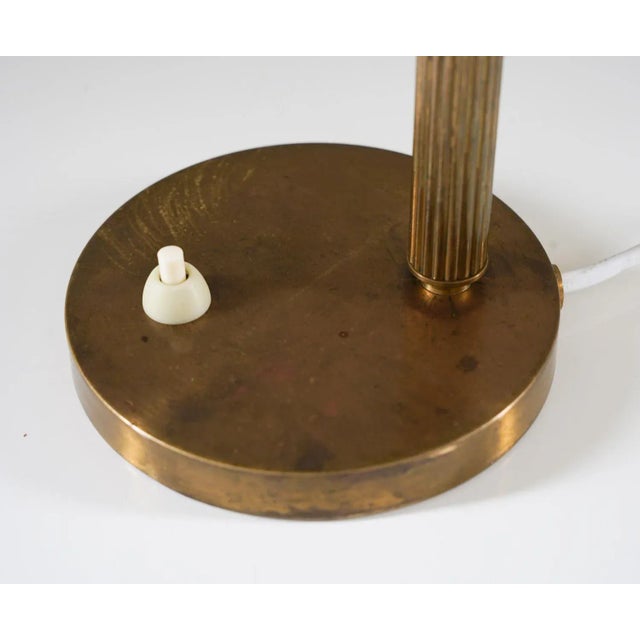 Mid-Century Swedish Perforated Brass Table Lamp, 1940s For Sale - Image 6 of 9