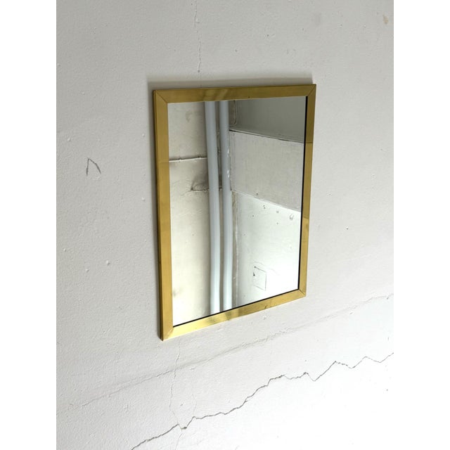 Contemporary Vintage Brass Mirror, 1960s For Sale - Image 3 of 5