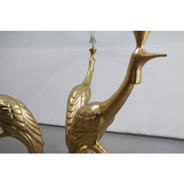 Hollywood Regency Sculptural Peacock Coffee Table, 1970s For Sale - Image 6 of 9