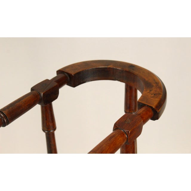 19th C. Victorian Quilt / Blanket Rack Stand Arched Turned Wood, New England For Sale - Image 9 of 16