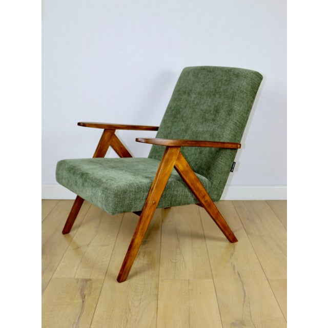 Wood Olive Green B-310 VAR Armchair, 1970s For Sale - Image 7 of 12