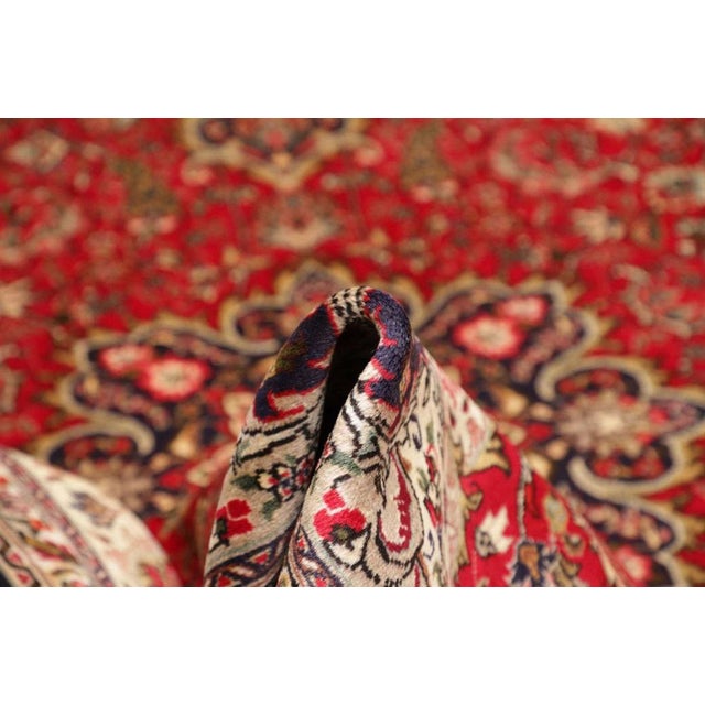 Hand-Knotted Tabriz Rug Nain in Wool For Sale - Image 9 of 11