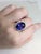 Art Deco Statement 13x10mm, 9cts Tanzanite Ring W Natural Diamond Halo in Solid 14k Gold, Size 6.75 For Sale - Image 3 of 8