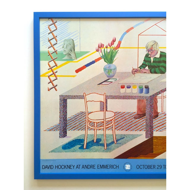 David Hockney Vintage 1977 Lithograph Print Framed Pop Art