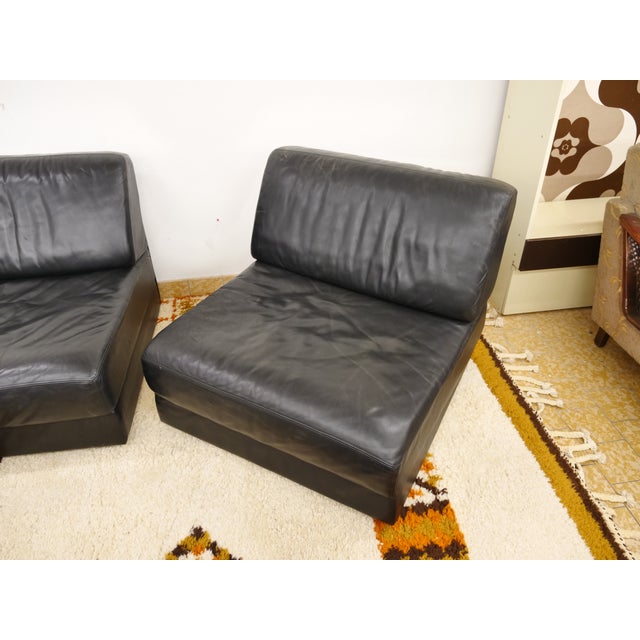 Mid-Century Modern Modular Leather Sofa from De Sede, 1970s, Set of 5 For Sale - Image 4 of 13