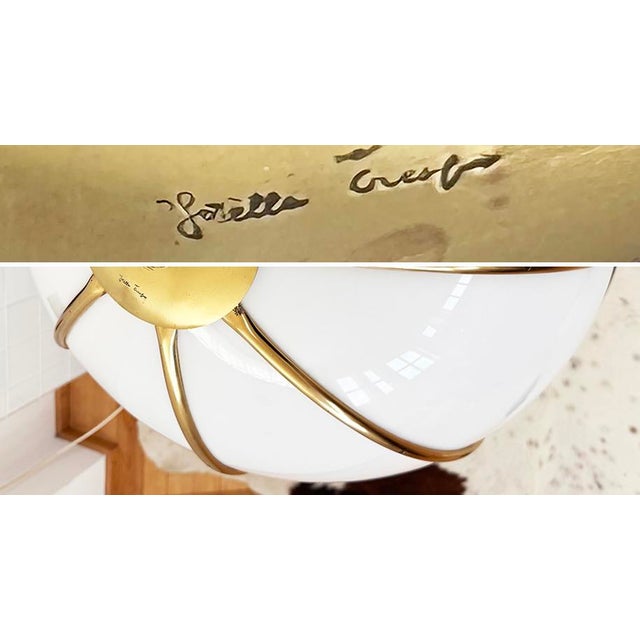 Gabriella Crespi Large "Fungo" Suspension Lamp, Brass, Acrylic, Italy 1970s For Sale - Image 18 of 18