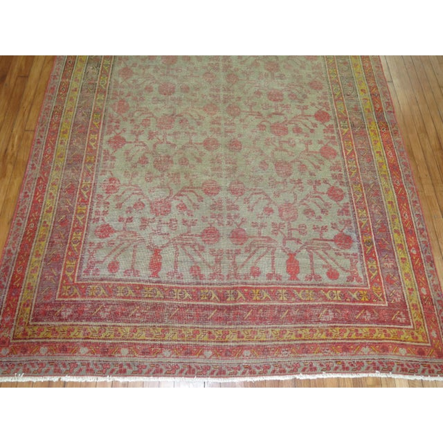 Worn Antique Gallery Khotan Rug, 6'4'' X 12'10'' For Sale - Image 11 of 12
