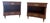 Mid-Century Modern John Widdicomb Walnut and Brass Nightstands-a Pair For Sale