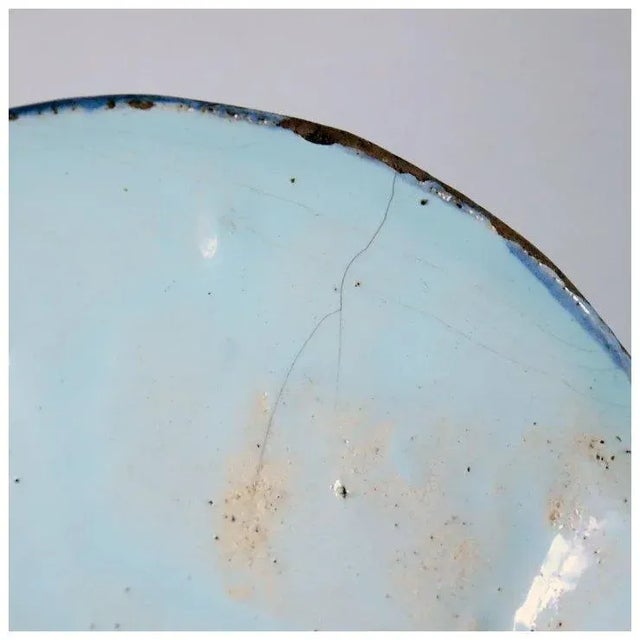 18th Century German Frankfurt Faience Blue and White Lobed Plates (Buckelplattes) - a Pair For Sale - Image 11 of 12