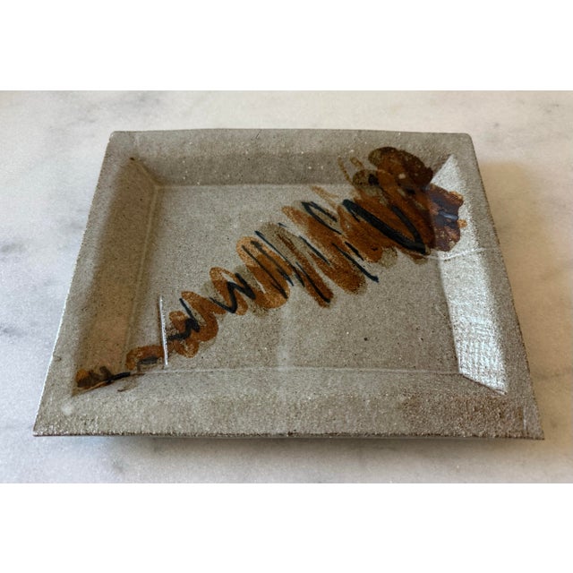 Vintage Mid Century Art Pottery Tray For Sale - Image 4 of 9