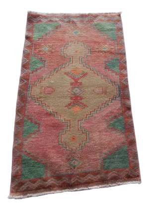 Vintage Small Oushak Turkish Rug 1'10" X 3'3"