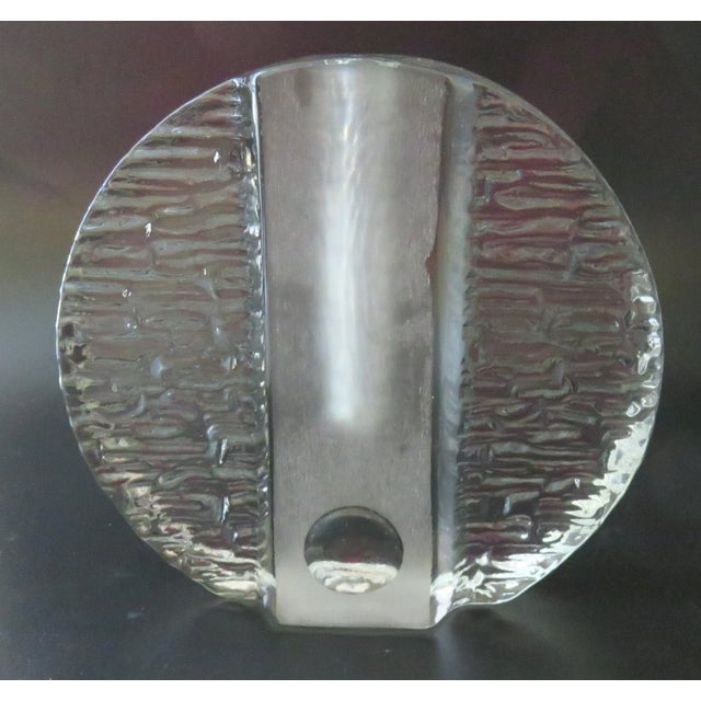 Glass 20th Century Monoflowered Walther Heiner Düsterhaus Glas Vase For Sale - Image 7 of 7