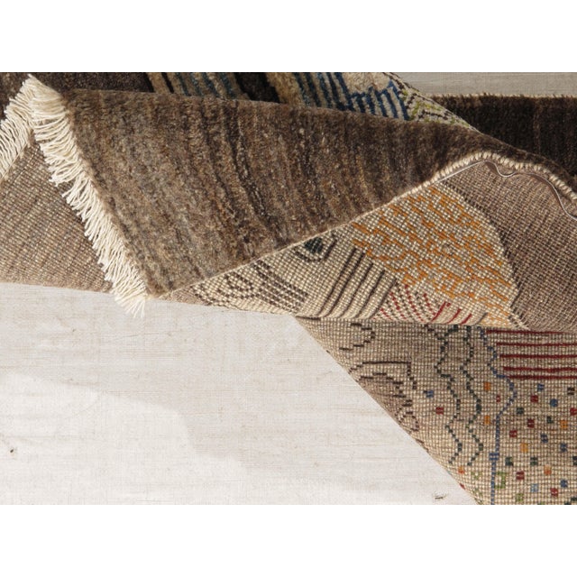 Vintage Hand-Knotted Persian Gabbeh Rug 2'8" X 4'2" For Sale - Image 4 of 4