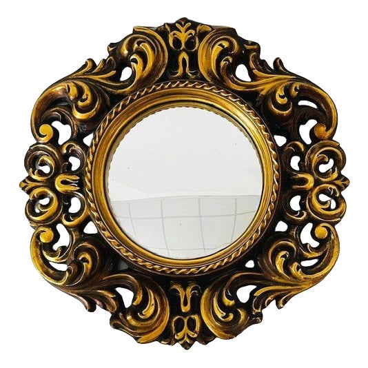 Mid-Century Baroque Style Fish Eye Butlers Wall Mirror, 1960s For Sale