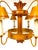 Mid 20th Century Hollywood Regency Ochre Japanned Faux Bamboo Tole Six-Light Chandelier For Sale - Image 12 of 18