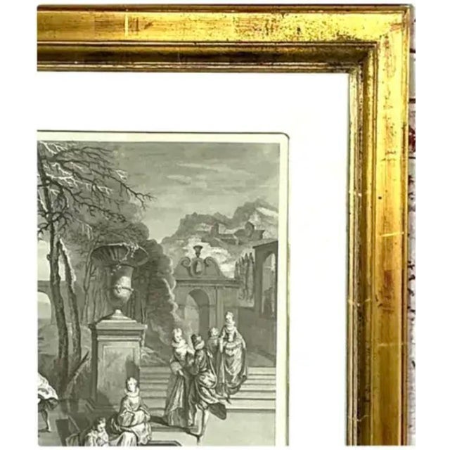 Early 19th Century L' Hiver (Winter) Engraving Print, After Antoine Watteau For Sale - Image 5 of 9