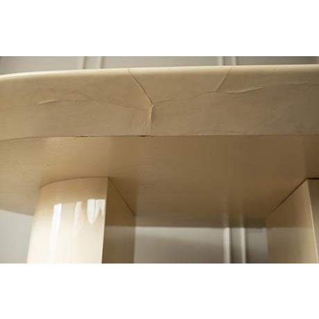 1980s Karl Springer Knife Edge Goat Skin Dining Table For Sale - Image 14 of 16