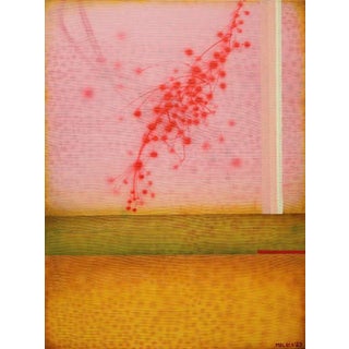 "Cherry #1" Original Abstract Acrylic Painting by Mel Rea For Sale