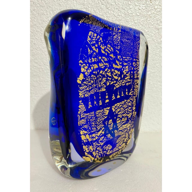 Giancarlo Signoretto, Large Rare Signoretto Murano Glass Aventurine Menorah Italian Sculpture Judaica For Sale - Image 15 of 15