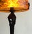 Art Deco French Lamp in Wrought Iron and Ginko Leaves attributed to Muller Frères for Muller Freres / Edgar Brandt, 1930s For Sale - Image 12 of 14