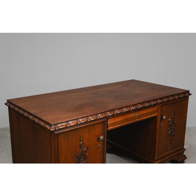 Art Nouveau Desk in Oak, Early 20th Century For Sale - Image 9 of 18